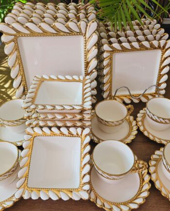 Golden Rimmed Dinner Set