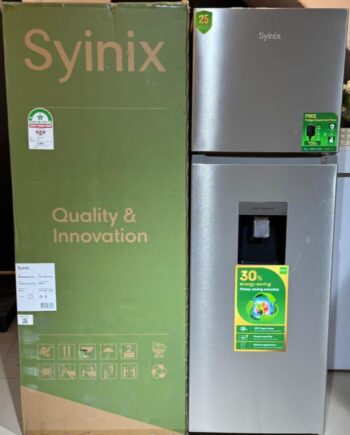 Syinix Double Door Refrigerator No Frost 257L with water dispenser 